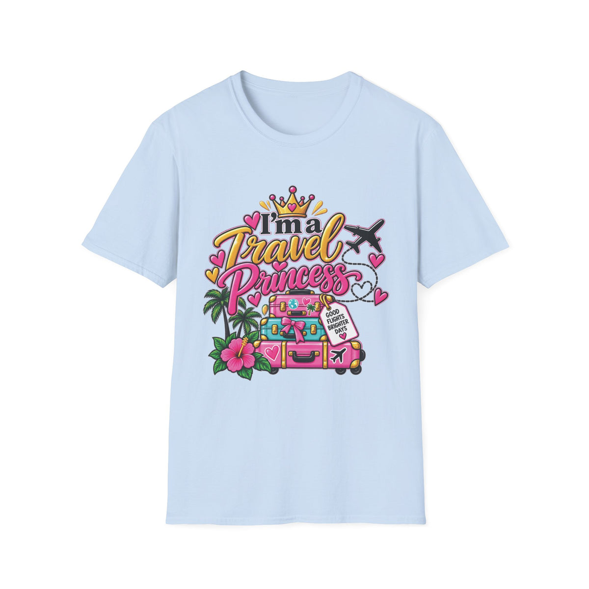 Travel Princess T-Shirt – Cute Vacation & Travel Lover Tee