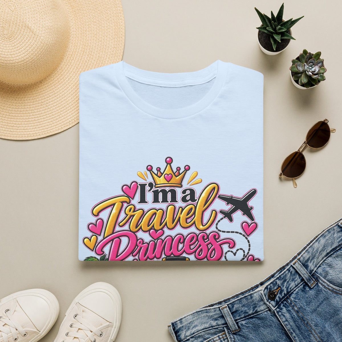 Travel Princess T-Shirt – Cute Vacation & Travel Lover Tee