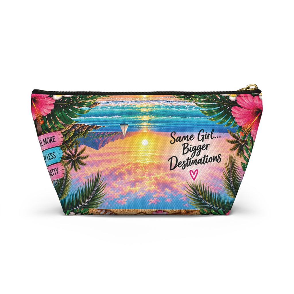 Travel Princess Makeup Pouch — Tropical Sunset Accessory Bag