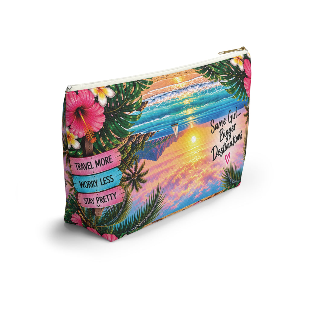 Travel Princess Makeup Pouch — Tropical Sunset Accessory Bag