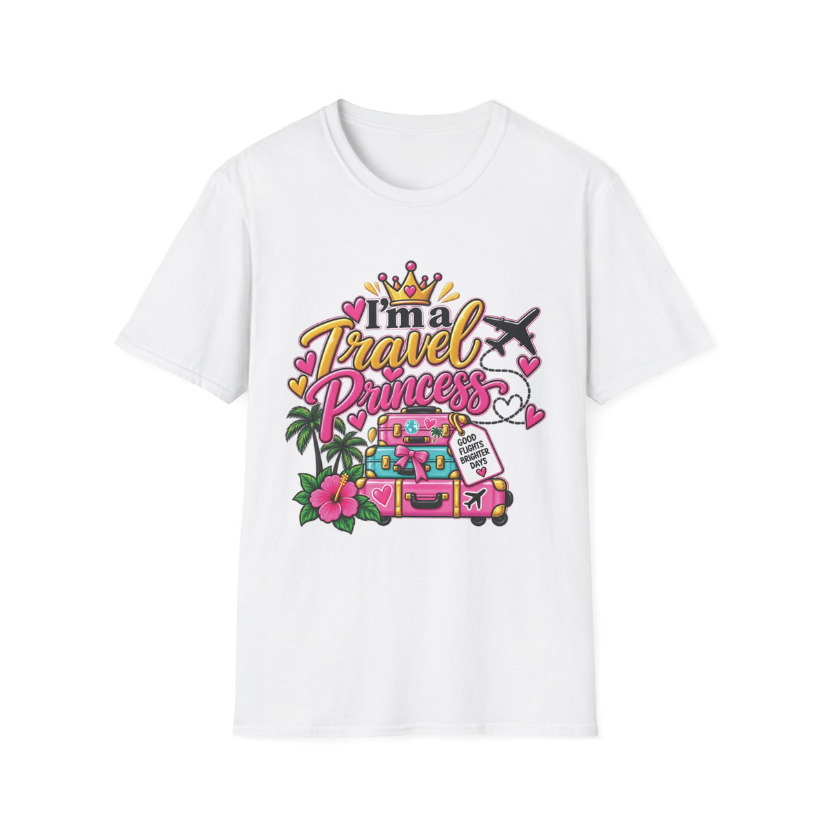 Travel Princess T-Shirt – Cute Vacation & Travel Lover Tee