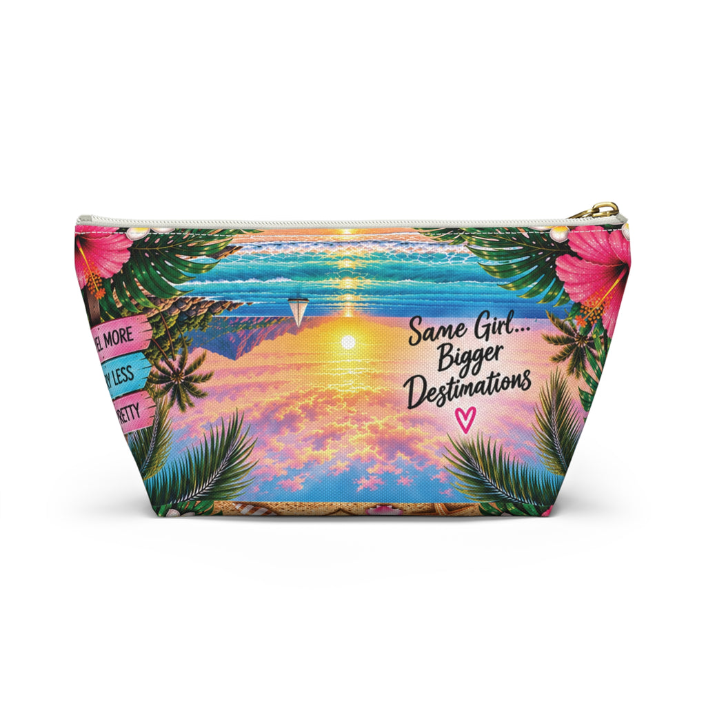 Travel Princess Makeup Pouch — Tropical Sunset Accessory Bag